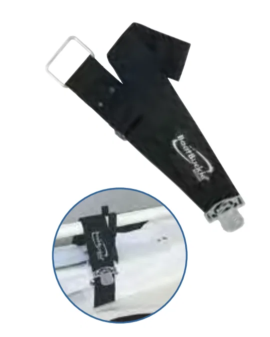 F15437 – IMMI Trolling Motor Tie Down Strap, Hook And Loop Black Polypropylene Single - view 2